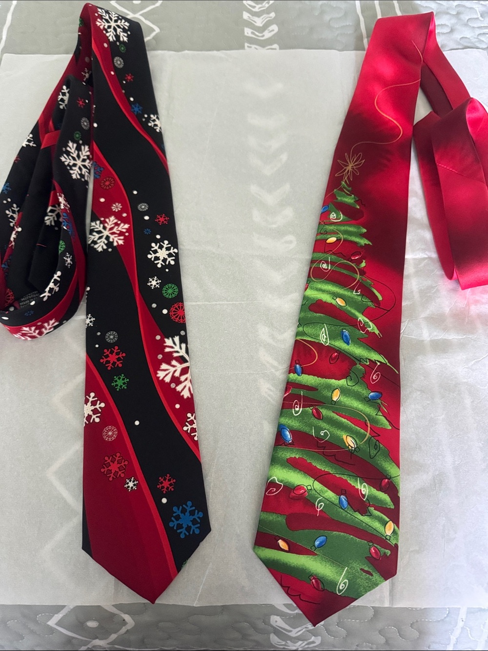 Set of Men’s Christmas Ties, J Garcia and Holiday Traditions.